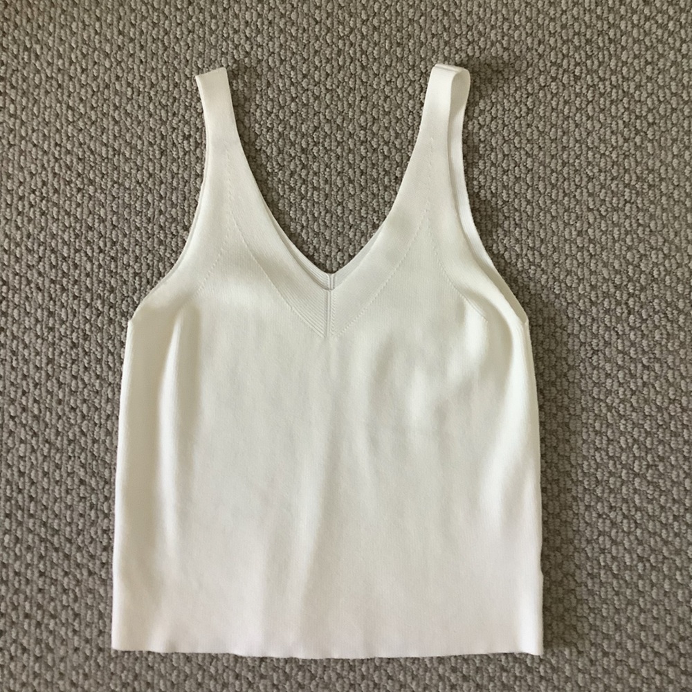 Blu ivy Cream Tank Top for Women